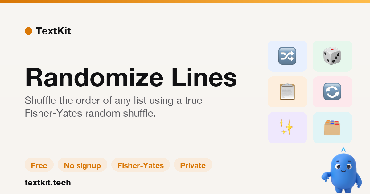 Randomize Lines — Shuffle Text Lines Online | TextKit