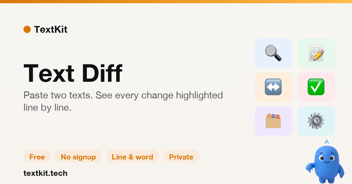 Diff Png Text Diff — Compare Two Texts Side by Side | TextKit